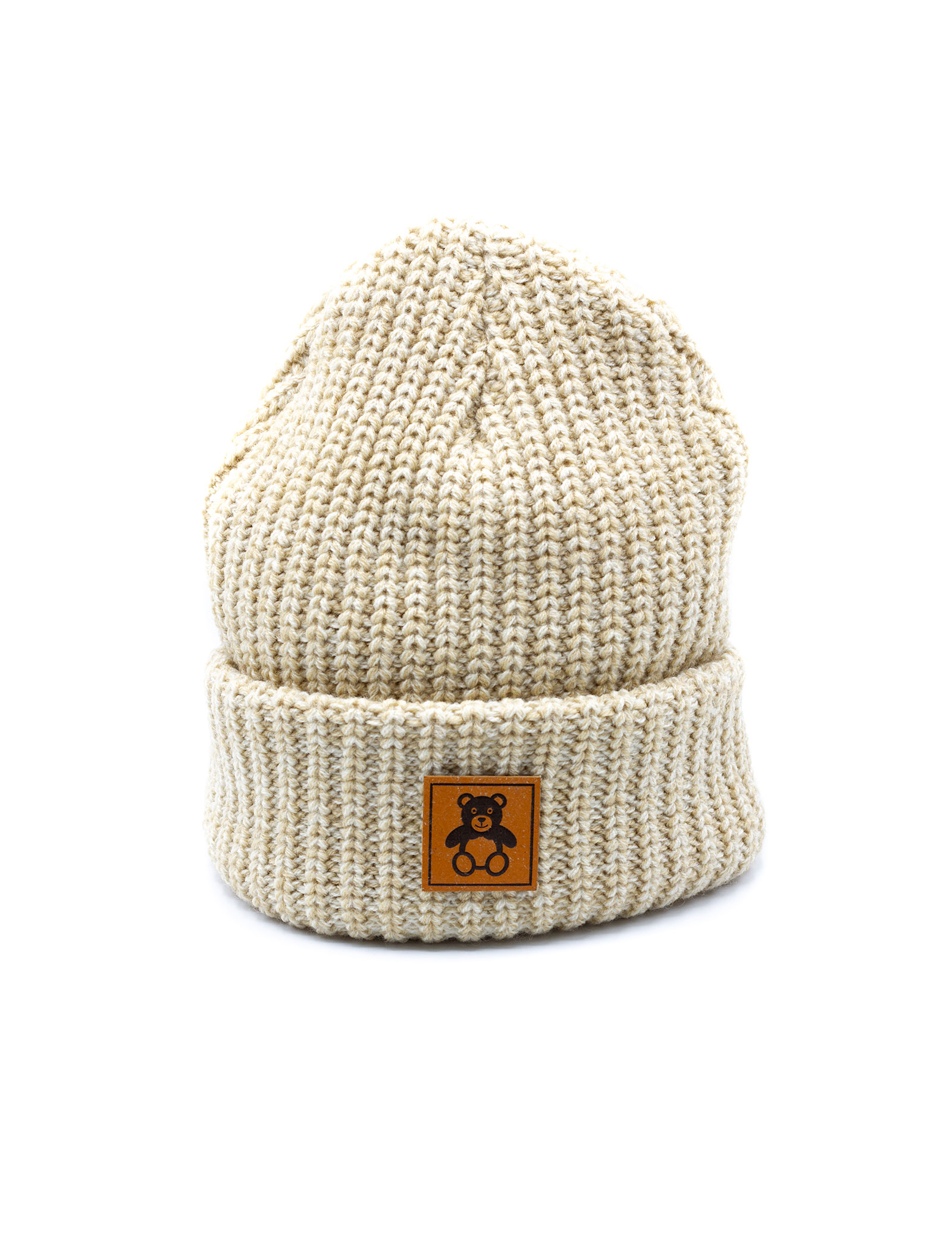 Oatmeal Chunky Knit Buffalo Beanie 