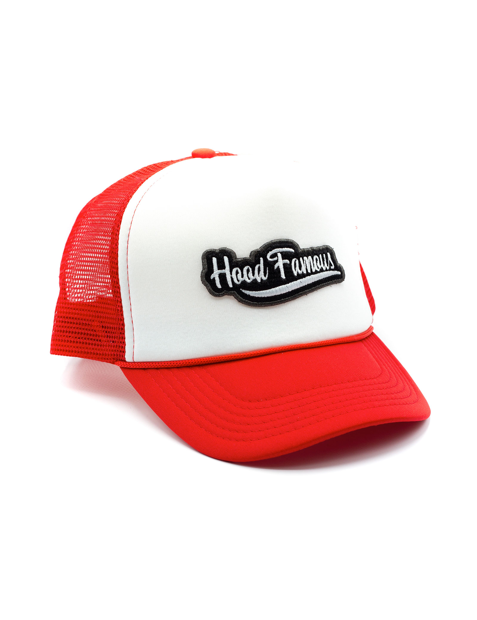 Dave Red/White Leather Trucker Hat – Second Chance Brand